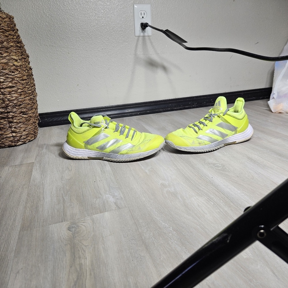Adidas Adizero Ubersonic Lightstrike Neon Tennis Shoes Mens